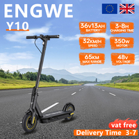 ENGWE Y10 Adult Electric Scooter 350W Motor EScooter 36V 13Ah Battery 10 Inch Tire 65km Mileage new E-Scooter