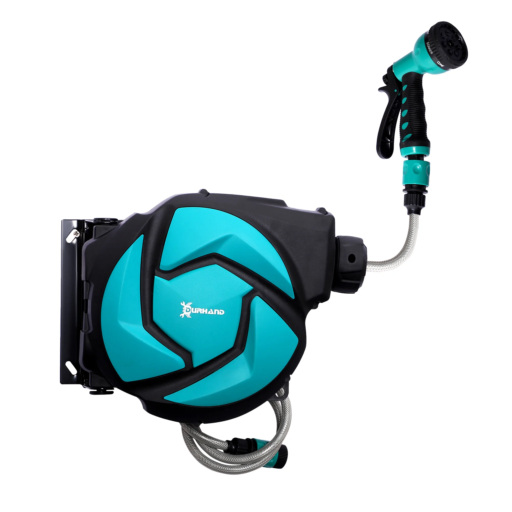 Durhand Intrekbare Tuinslanghaspel 10m Automatisch Opwindsysteem met Vergrendeling 28x14x34 cm