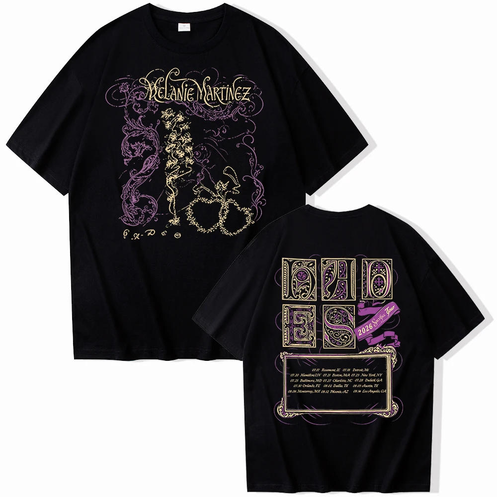 Melanie Martinez Hades The Sacrifice Tour 2026 T Shirt Harajuku Short Sleeve Music Tour T-Shirt Gift Unisex
