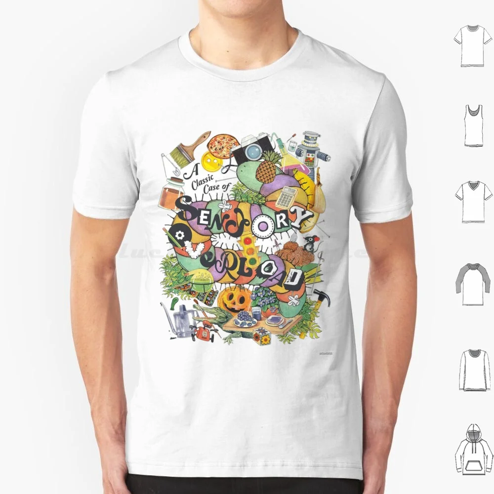 A Classic Case Of Sensory Overload T Shirt 6xl Cotton Cool Tee Autism Autistic Sensory Processing Disorder Sensory