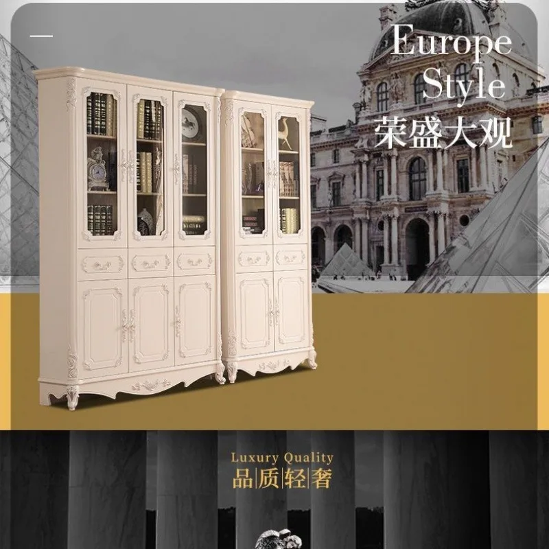 Bookcase Bookshelf Free combination cabinet Bookcase glass door Two doors Three doors Large capacity
