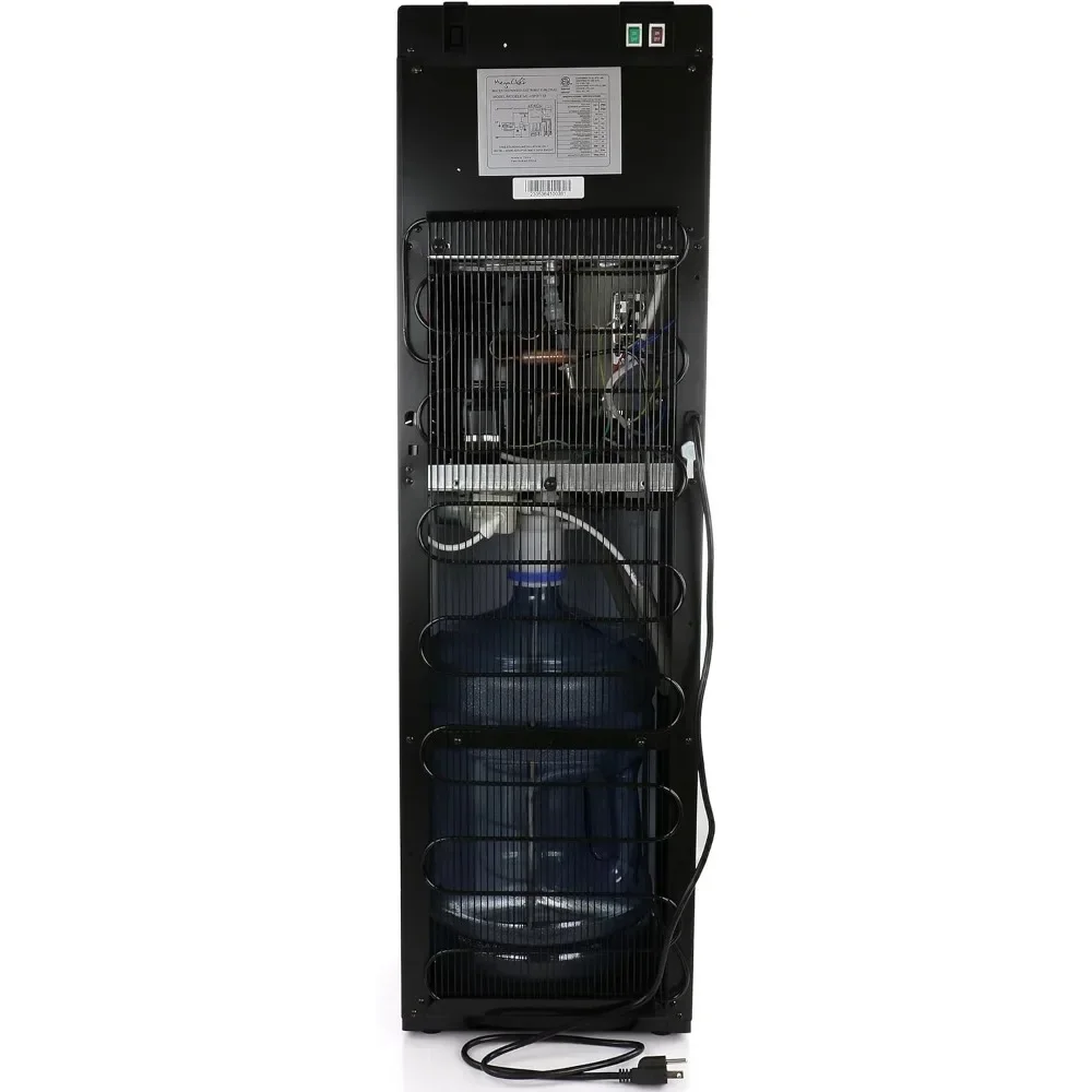 Bottom Load Hot and Cold-Water Dispenser, hot water dispenser, Household floor standing Water Dispenser, Black Body