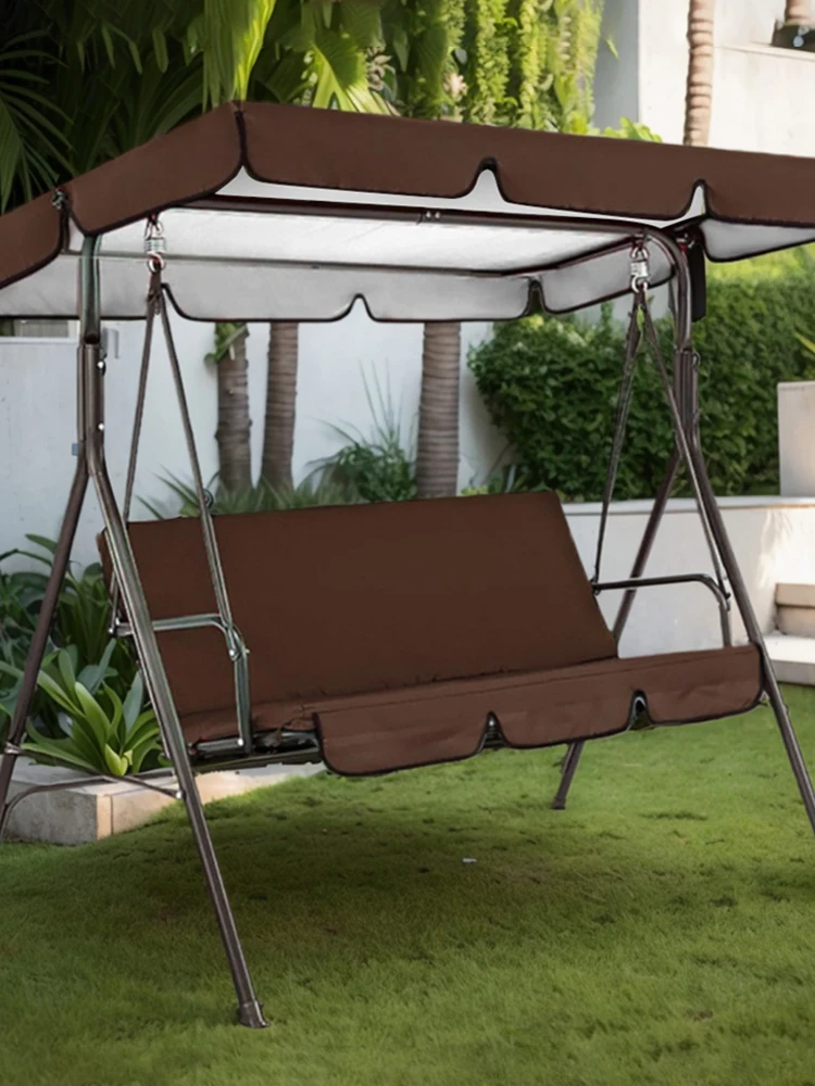 Garden Swing Seat Replacement Canopy Waterproof Swing Top Cover Sun Shade Awning Cover for Patio Swing Garden Swing Outdoor
