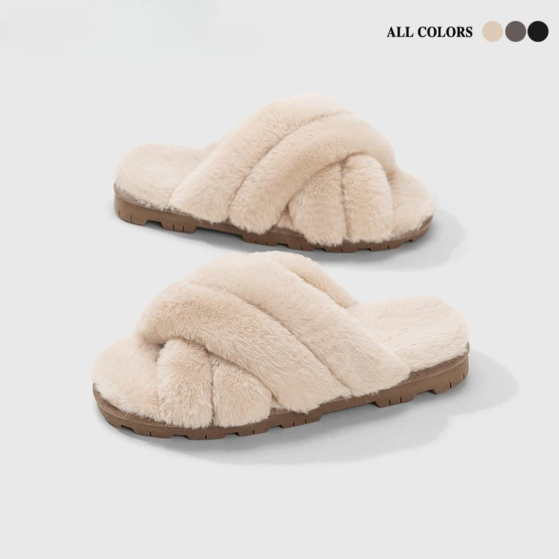 

Женские хлопковые тапочки на мягкой подошве, меховые тапочки на толстой подошве, осень-зима 2024, новая женская теплая верхняя одежда, милая хлопковая обувь для девочек