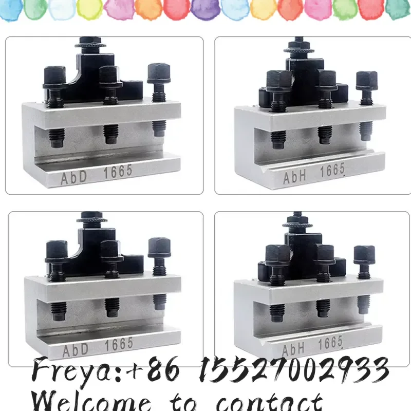 Quick Change Tool Post Lathe Machine European Style Tools Holder Toolpost Set 16x16mm Tool Holder For 135-260mm Bed Swing