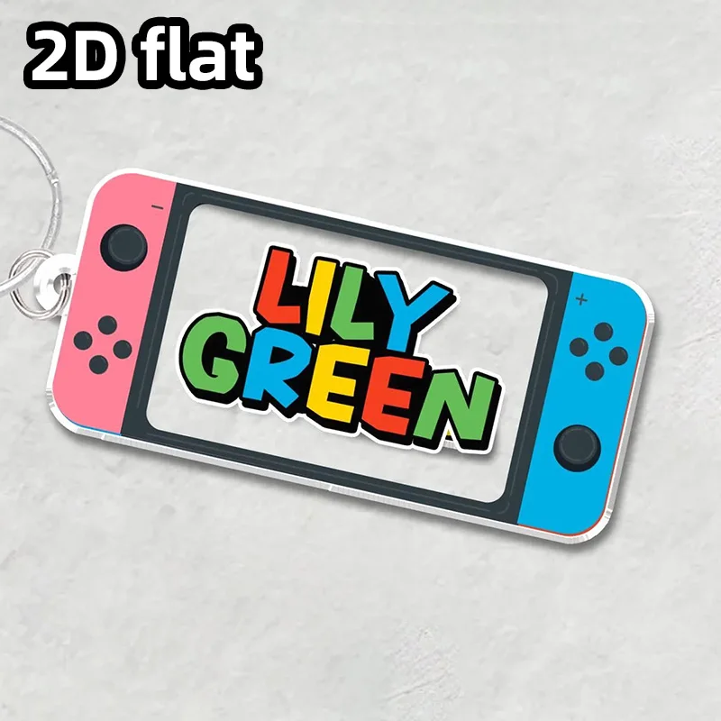 Personalized Gamer Backpack Nameplate Keychain