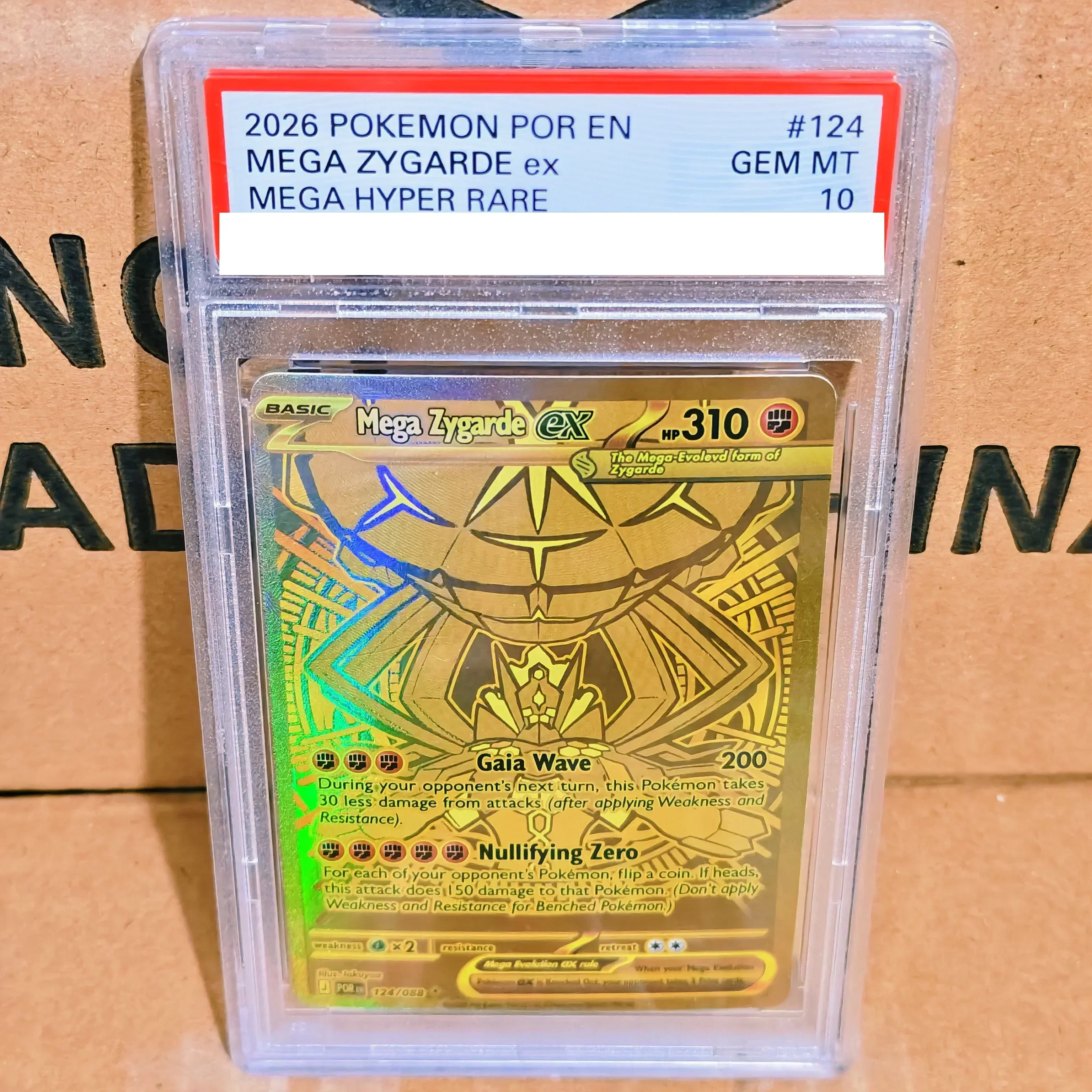 DIY Collection Card Rating Card Mega Charizard X ex #125 Rare Slab GEM MT10 Copy 10Points Rating Card Anime Game Card Gift Toy