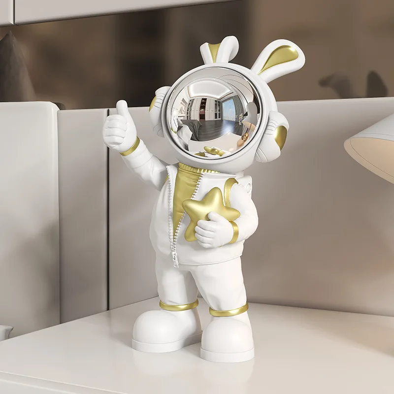 23cm Astronaut Figure Spaceman Decor Desktop Mini Sculpture Creative Gift for Living Room Home Bar Decorations Home Decoration