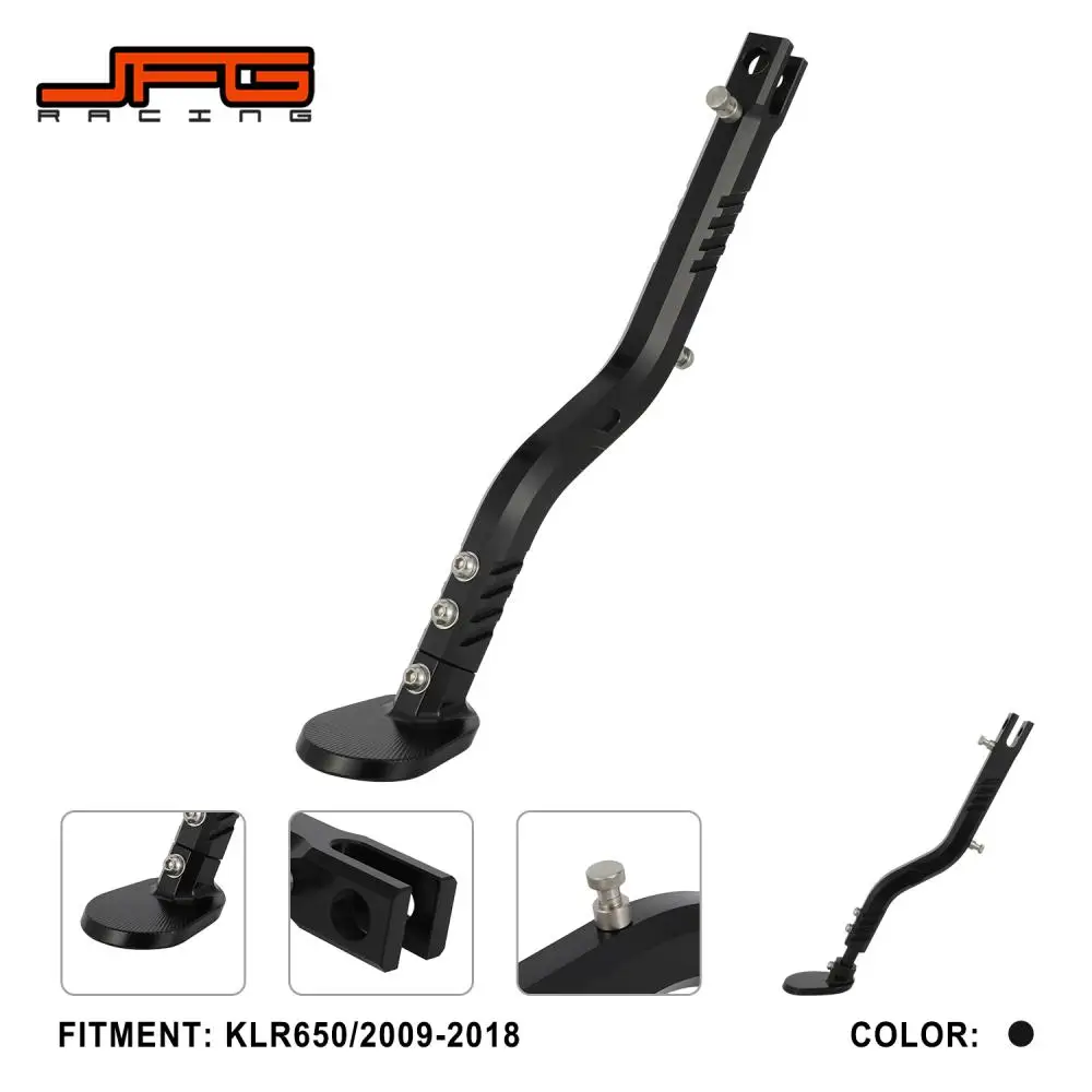 

Для Kawasaki KLR650 2009-2018 боковая подставка для ног с ЧПУ, регулируемая складная опора для парковки, аксессуары для мотоциклов, запчасти для велосипеда для грязи