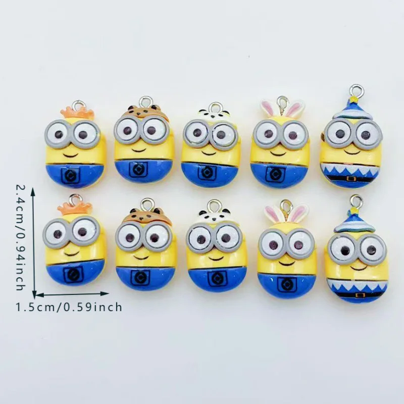 10 Stück Cartoon DIY Creme-Gel Handyhülle Schuhschnalle Schlüsselanhänger Haarspange Harz-Schmuckzubehör – Detail 1