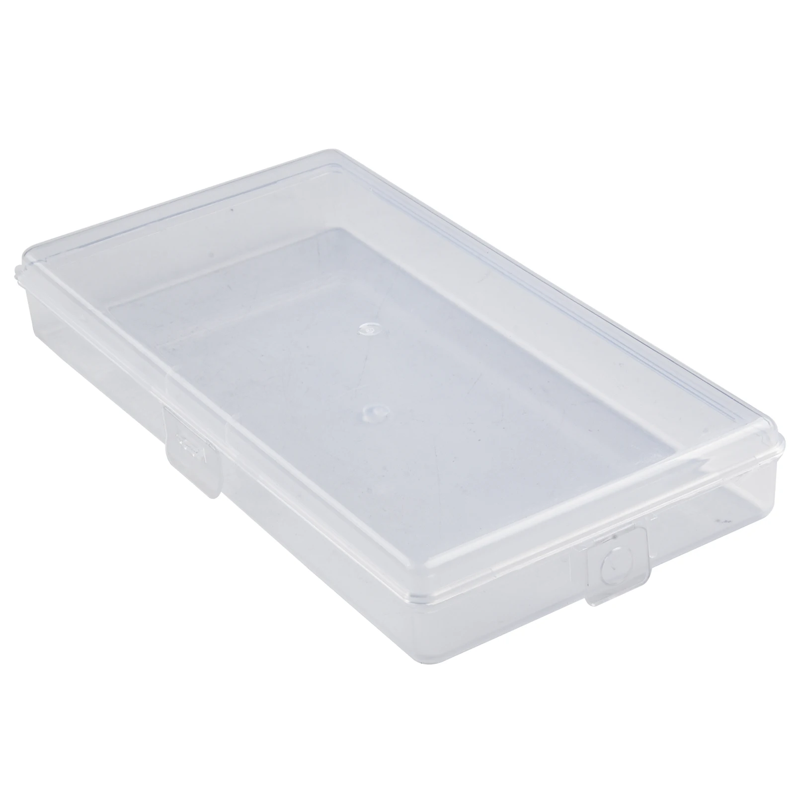 Caja de almacenamiento rectangular para joyería, organizador de 3 piezas, transparente, PP, 14,8x7,8x1,8 cm, para el hogar