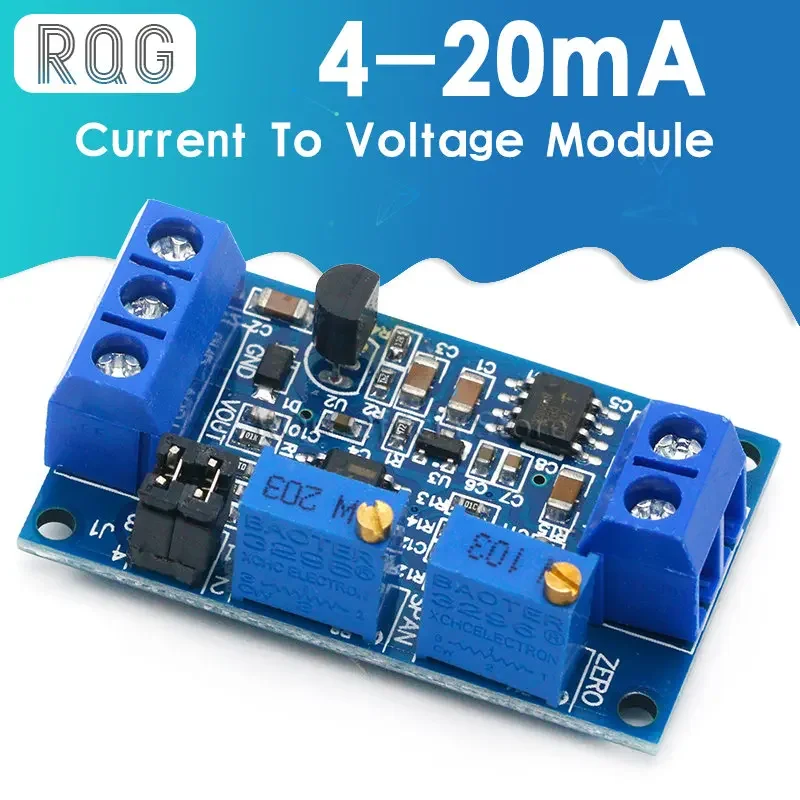 Current To Voltage Module 0 -20mA/4 -20mA to 0- 3.3V/0 -5V/0 -10V Voltage Transmitter Signal Converter Module