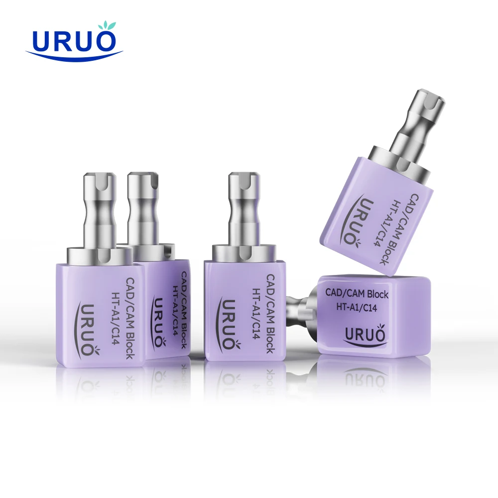 5 قطعة/صندوق الأسنان ليثيوم ديسيليكات C14 Sirona Cere نظام الزجاج السيراميك كتلة 18*15*13 مللي متر LT/HT/MT VITA 16 ألوان لشاري الجانب #4