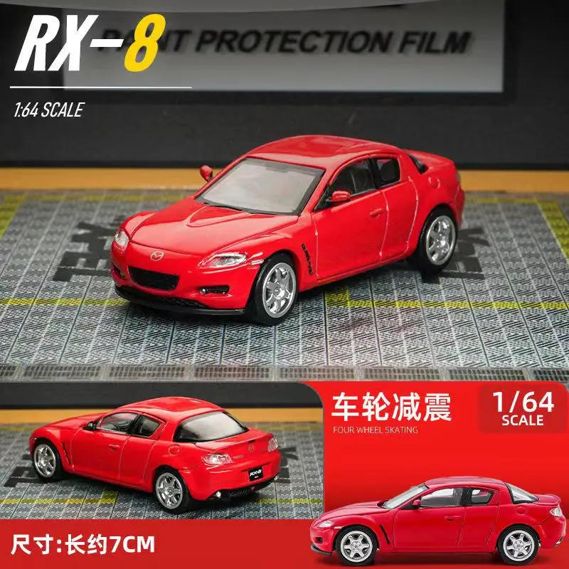 ★マツダ RX-8 Unique Model 1/64 7台セット★ 1/64 Mazda RX8 RX-8 Sports Car Alloy Car Model Diecasts Toy