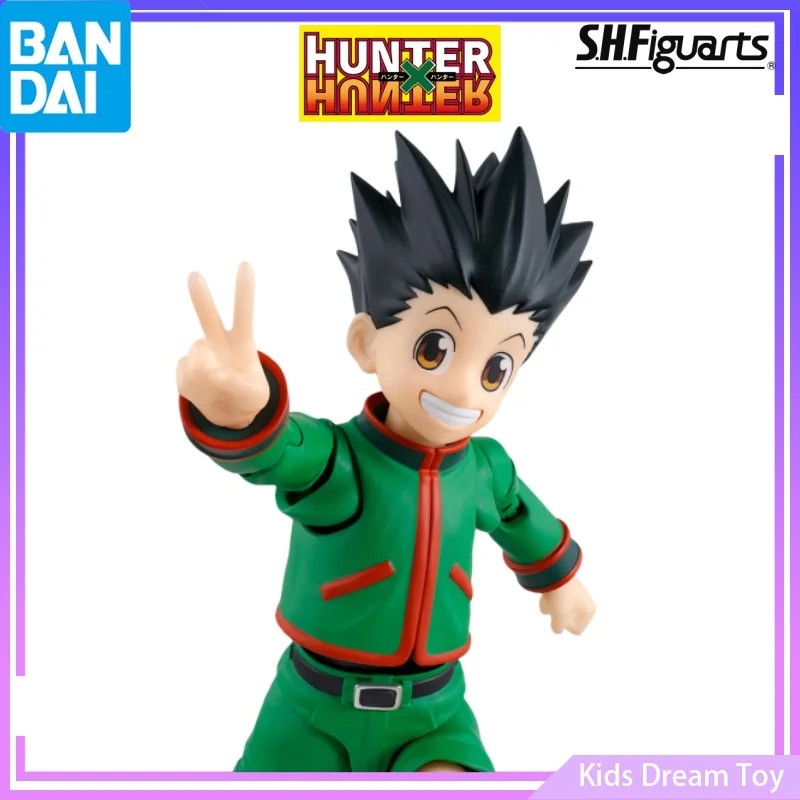 Bandai en Stock figuras originales de anime S.H.Figuarts HUNTER×HUNTER-GON·FREECSS&Killua Zoldyck-figuras de acción de juguete coleccionables
