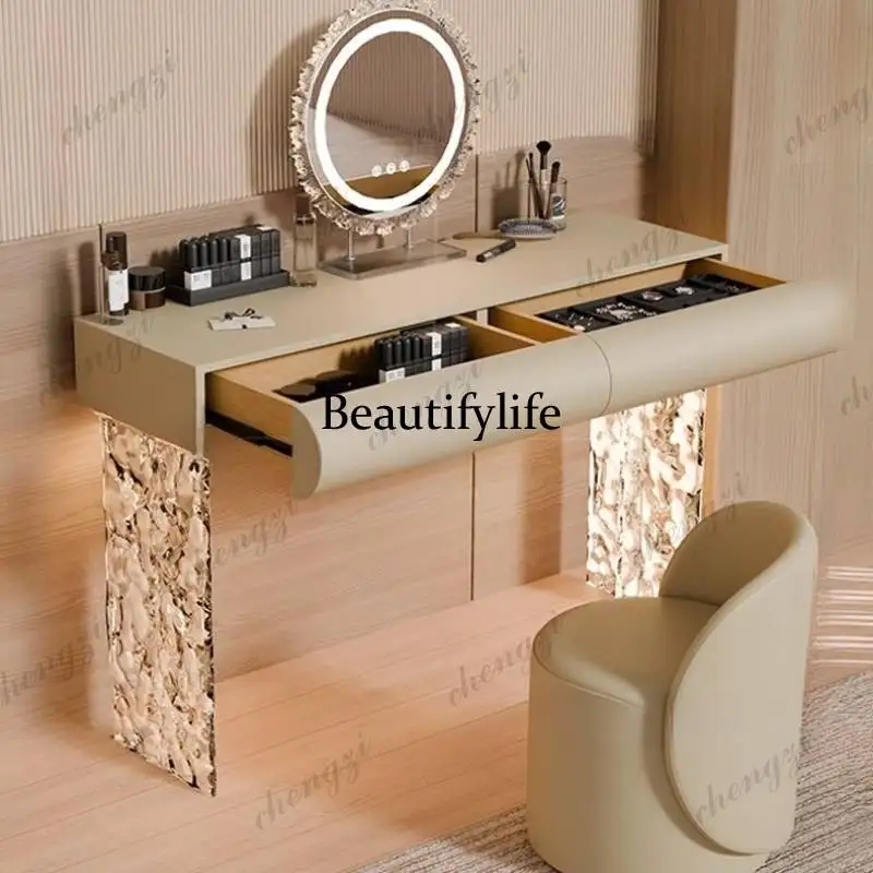 Minimalist Durable Makeup Vanity Desk Wood Adult White Drawer Makeup Vanity Desk Cheap Vintage Kaptafel Bedroom Furniture