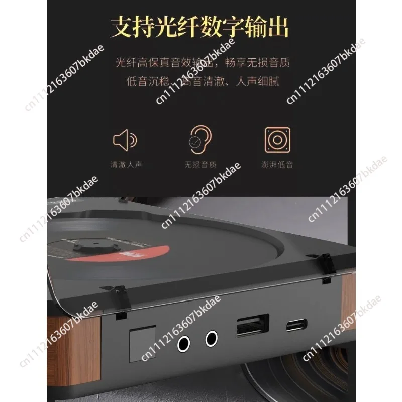 Bluetooth 5.1 CD Player Hi-Fi Music System USB Playback Supports MP3 WMA WAV AAC Formats for Home Audio