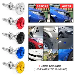 2pcs Universal Aluminum Bumper Quick Release Fasteners kit for Car Trunk Fender Hatch Lid Black Engine Bonnet Lock Latch Clip