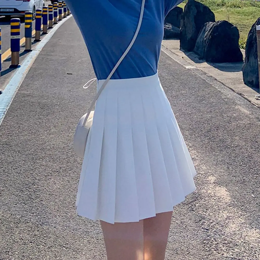 กระโปรงพลีทแฟชั่นฤดูใบไม้ผลิฤดูร้อน กระโปรงนักเรียนสไตล์หวานทรงเข้ารูป กระโปรงสั้นสตรีทแวร์สุดฮิต