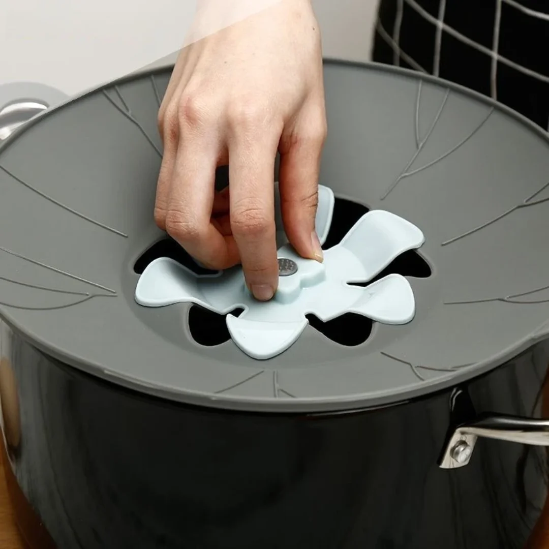 Silicone Spill Proof Pot Lid Kitchen High Temperature Resistant Splash Proof and Splash Proof Silicone Lid Kitchen Tool