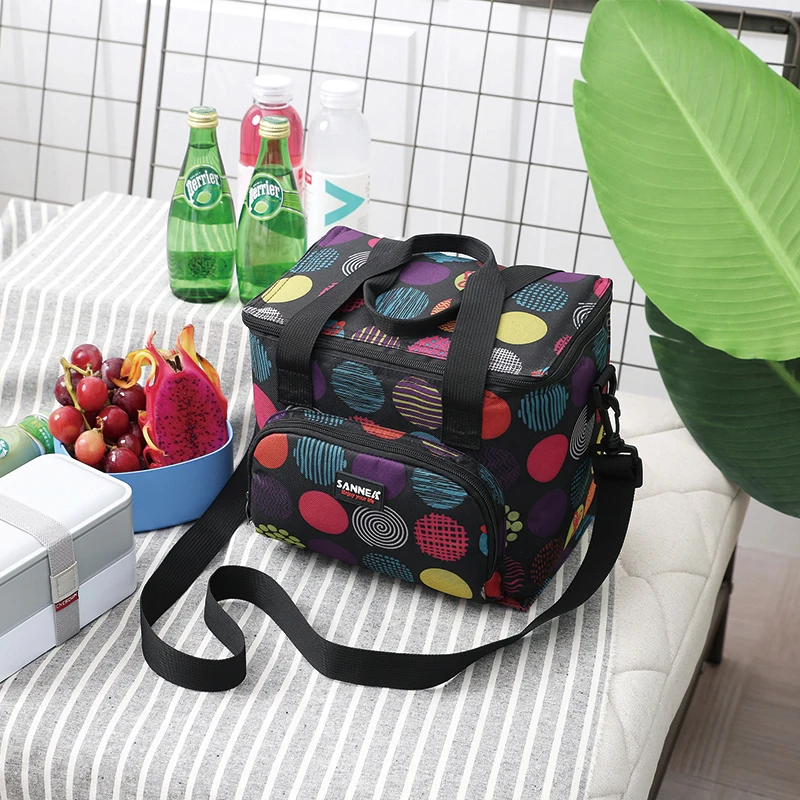 SANNE Fashion Design Cooler Bag Thermal Waterproof Lunch Bags for Women Thermal Lunch Bag Portable Multifunction Ice Pack SN8108