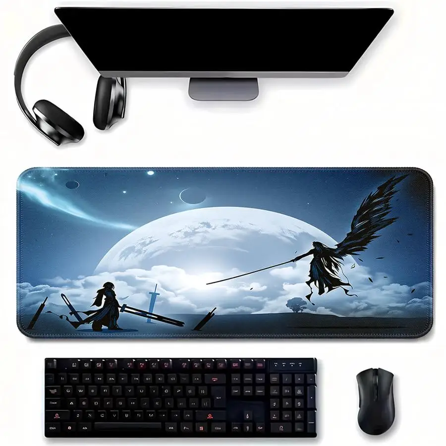 Cosmic Warrior Silhouette Mouse Pad Desk accessories Game Console Pad Keyboard Mouse Pad office Pad Computer Laptop Pad