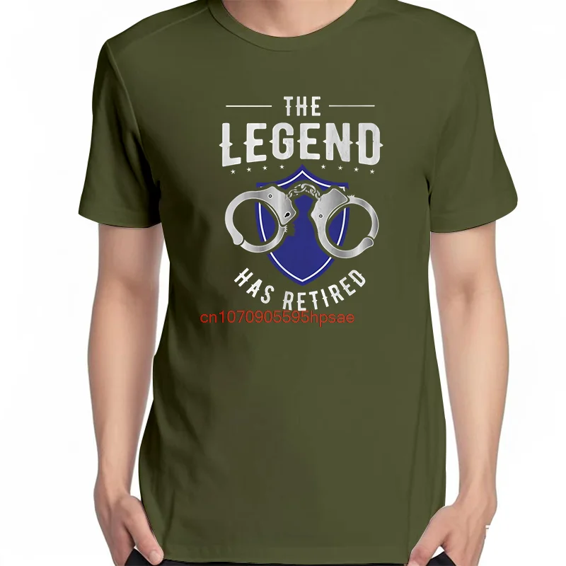 Unisex Cotton Short Sleeve T-Shirt Funny Retired Policeman Graphic Design Summer Versatile Print Shirt for All Ages
