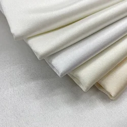 New Thick Satin Clothing Dress Wedding Fabric Designer Fabric By The Meter White Beige Champagne