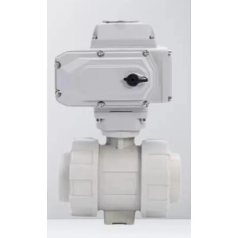 Q911F-10S electric ball valve plastic pp valve actuator double command switch