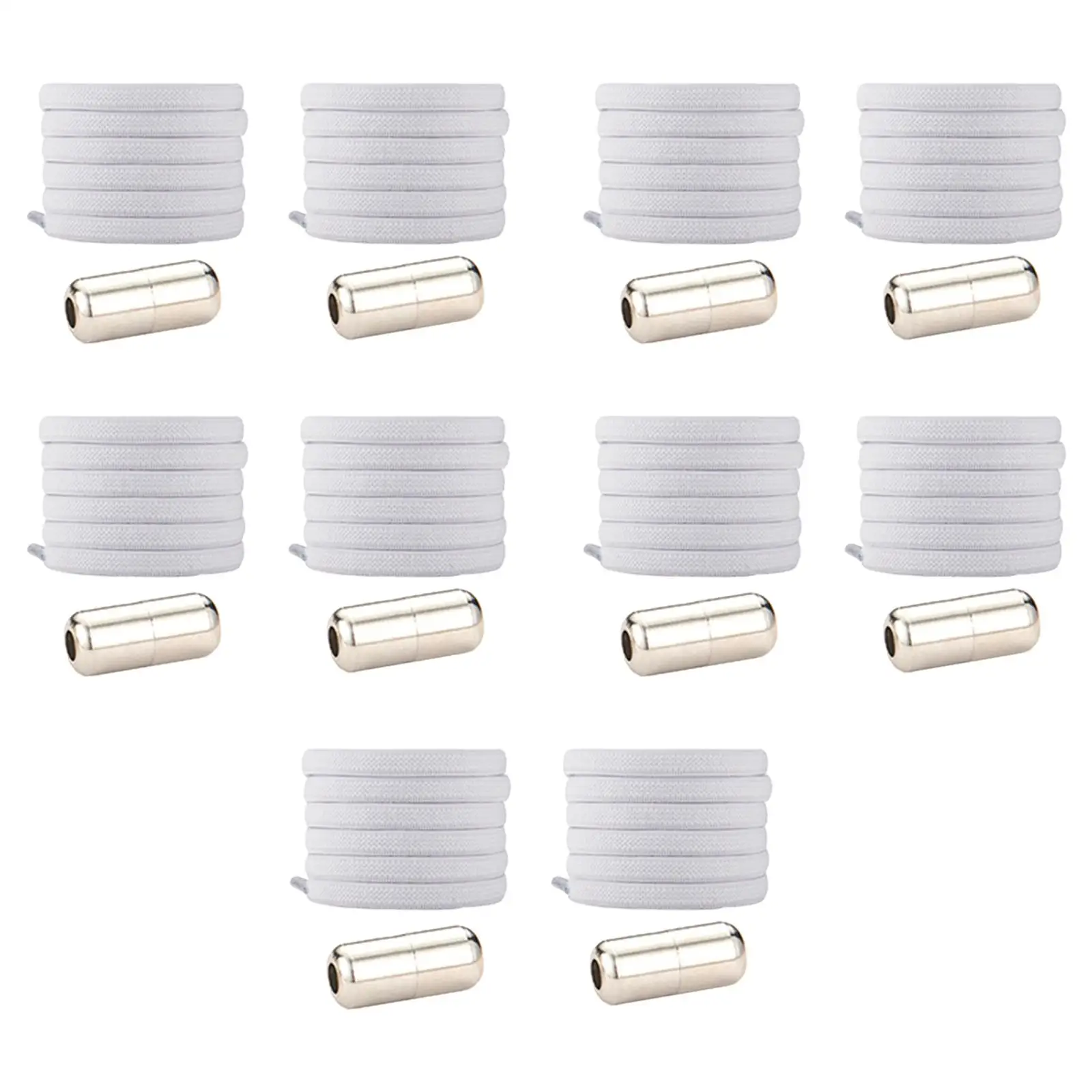 10 Pieces Elastic s Shoe Strings System With Zinc Alloy Buckles for On Polyester suitable
