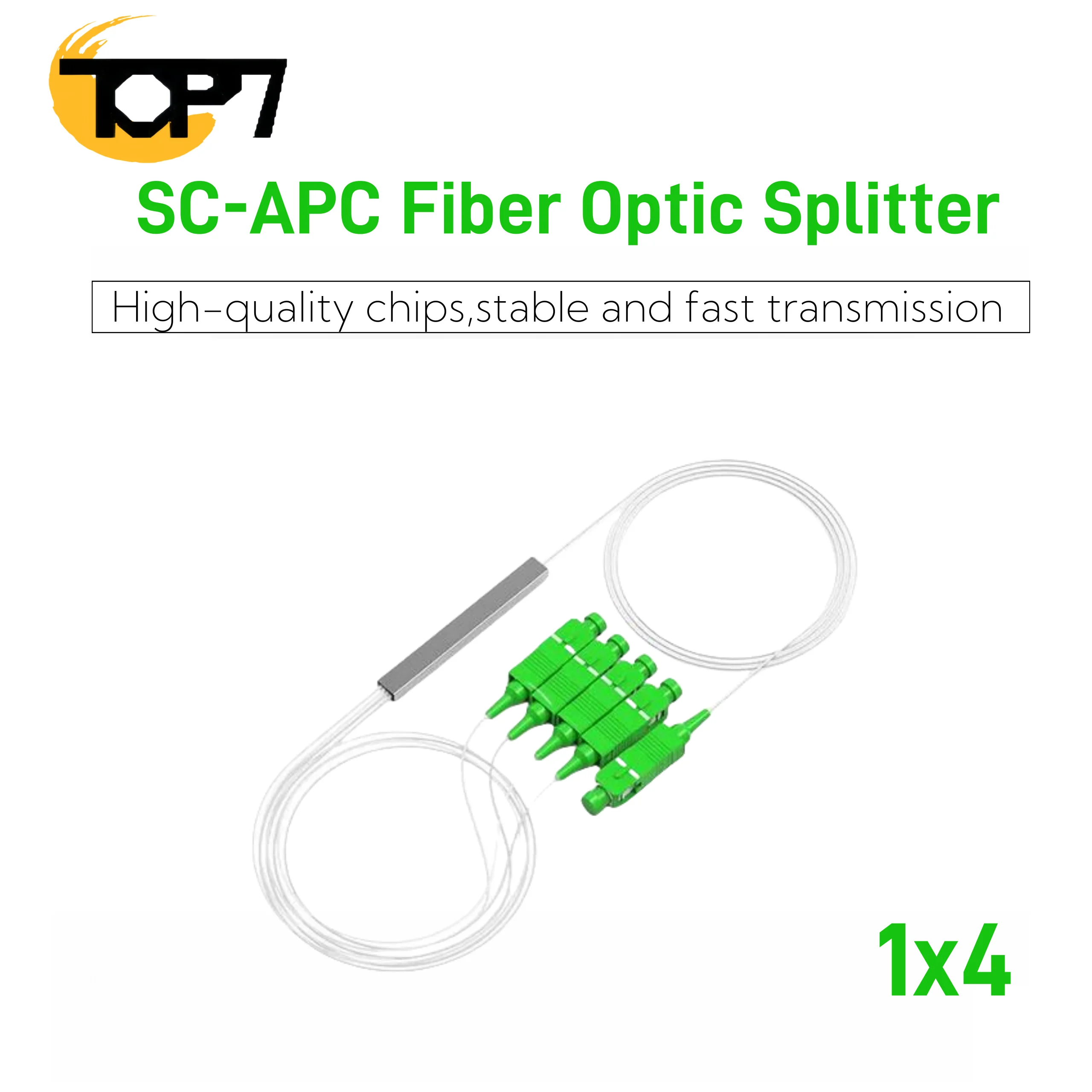 

10pcs 1x4 SC APC 0.9mm PLC Splitter Fiber Opitc Splitter Connector Fiber Optical SC Mini Steel Tube Type Free Shipping