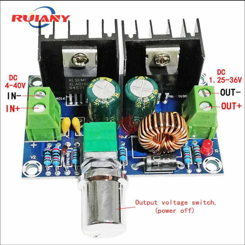 Module d'alimentation DC-DC SO k XL4016, carte de régulateur 8A avec régulateur de ions réglables haute puissance