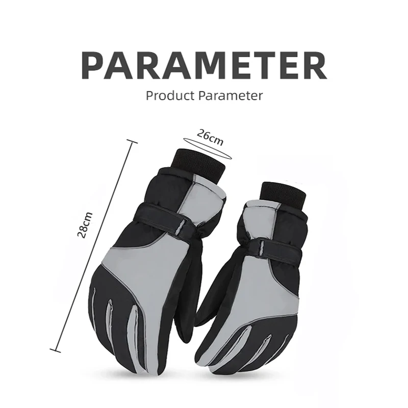 الشتاء في الهواء الطلق قفازات التزلج الدافئة مقاوم للماء قفازات التزلج سميكة قفازات شاشة اللمس الرياضة قفازات ركوب الدراجات النارية