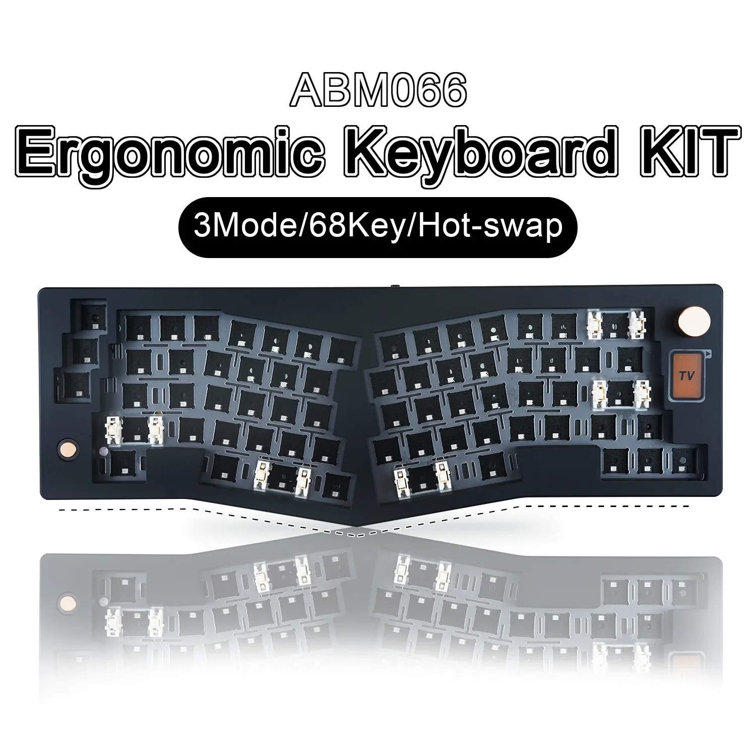 

CIDOO ABM066 Mechanical Keyboard Kit 3mode Bluetooth/2.4Ghz/ Type-C Gasket Structure with Konb VIA-programmable Customized Kit