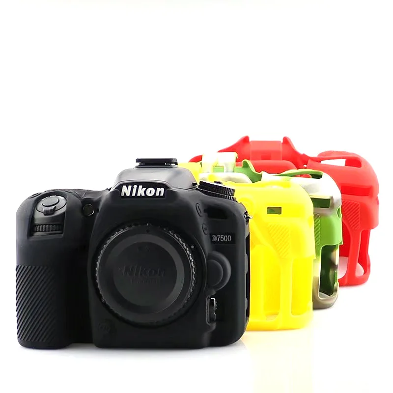 Silicon Sleeve Armor Skin Case Body Cover Protector for Nikon D7500 D 7500 DSLR Camera Rubber Shell Protective Video Bag 4colors