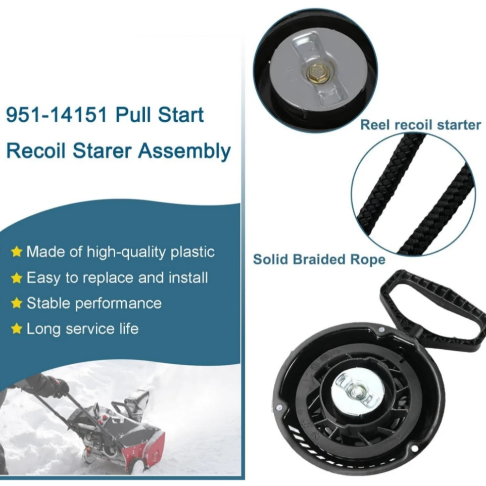 Recoil Starter 751-14151 951-14151 751-10658 951-10658 Compatible With MTD Snow Throwers 165-SU 265-SU 270-SU 365-SU view 3