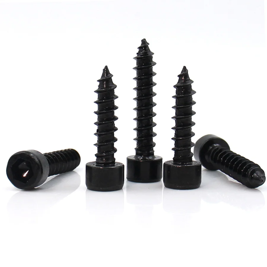 20-200pcs M1.7 M2 M2.3 M2.6 M3 M3.5 M4 M5 M6 8.8 Grade Carbon Steel Hex Socket Cap Screws Cylinder Head Bolts