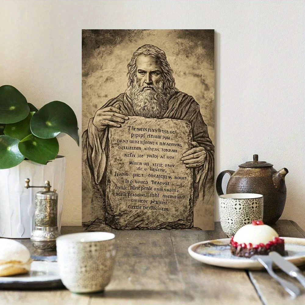 1PC The Ten Commandments of Eternity - Inspirational Quotes Canvas Art Deco For Office Bathroom Living Room Decoration