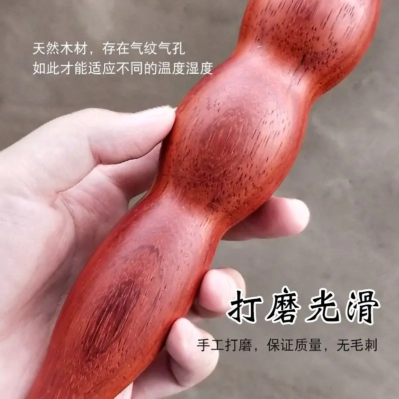 Outdoor Portable EDC Redwood Chinese Massage Short Stick Tool