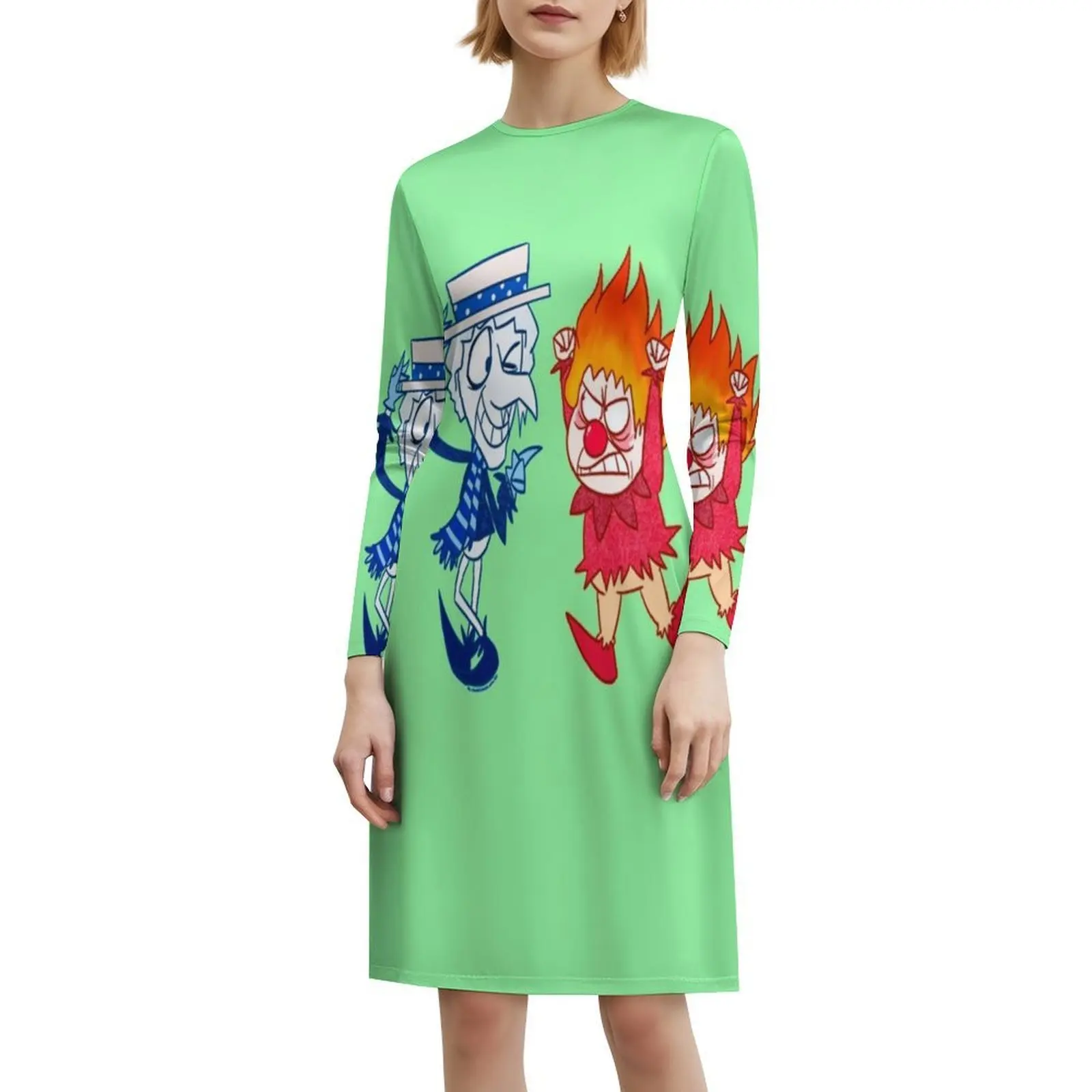 فستان كاجوال على الطراز الكوري من Heat Miser فستان كاجوال بسيط للاستخدام اليومي للمكتب للسيدات فساتين Heat Miser Heat Snow Miser #6