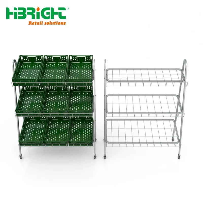 custom.Highbright Customized Hot Selling Supermarket Vegetable Green Display Stand