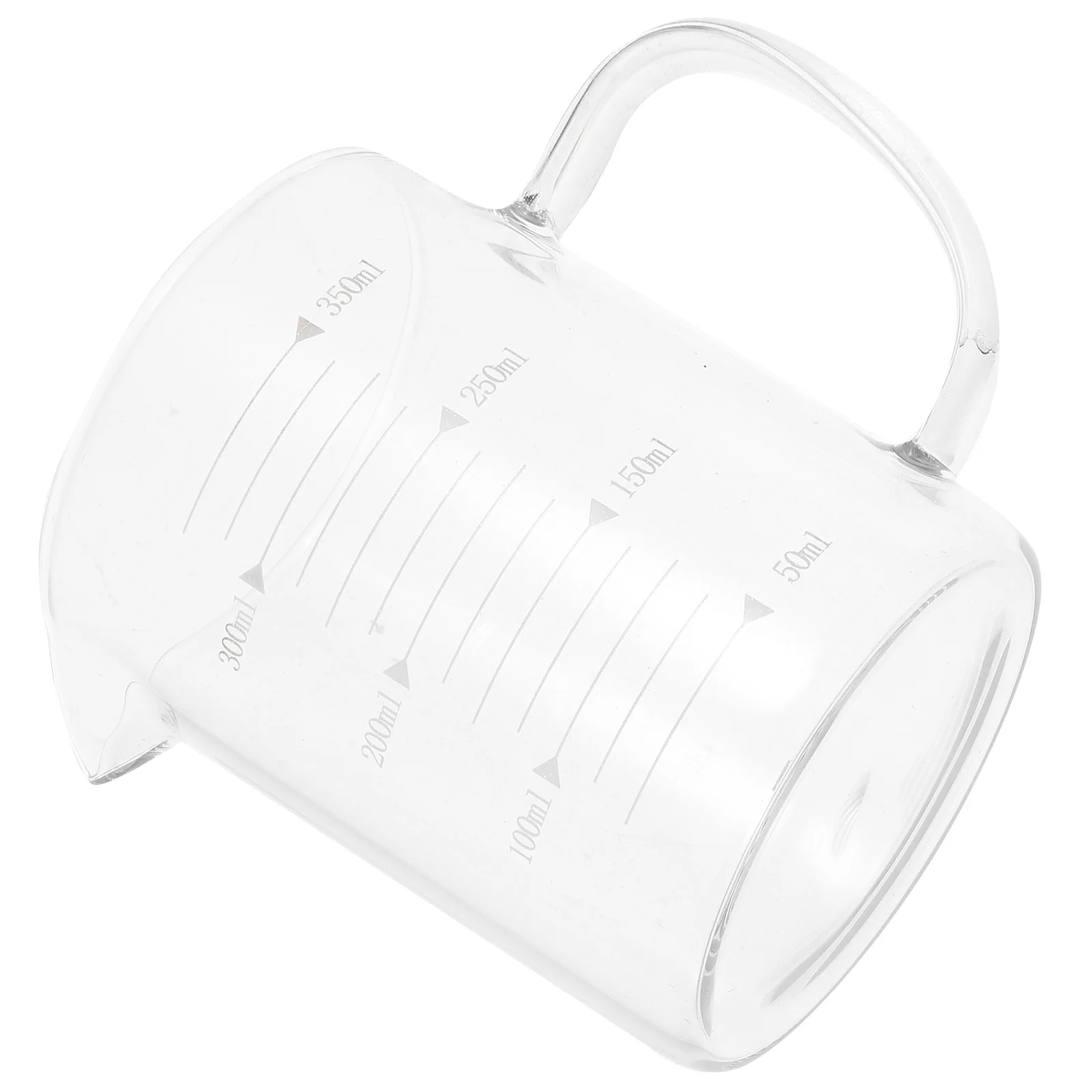 

300Ml Glass Milk Cup Clear Cold Heat Resistant with Measurement Scale Smooth Edge for Coffee Juice Soy Milk Home Kitchen Use