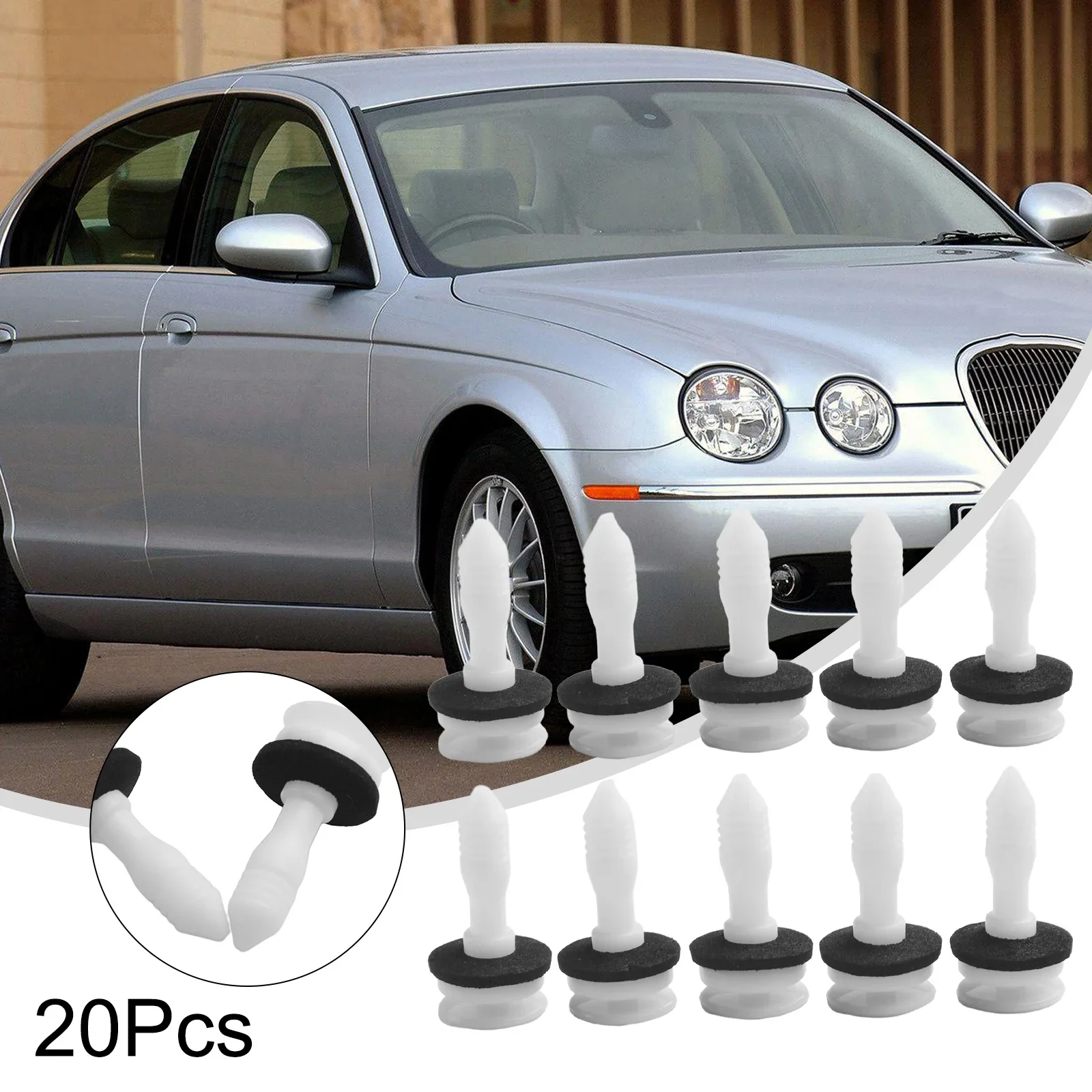 

Fastener Clips Door Panel Trim Plastic Rivets White 20pcs C2S13494 Interior Parts Replacement Retainer For Jaguar S-Type X-Type