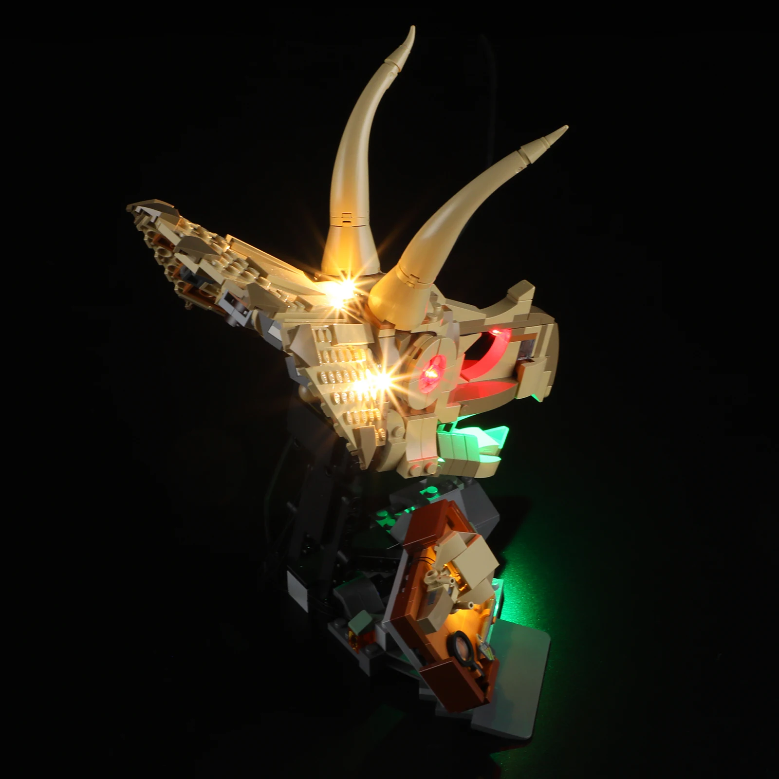 (เฉพาะไฟ LED ไม่มีตัวต่อ) 76969 ฟอสซิลไดโนเสาร์: ไอเดียโครงกระดูกไทรเซราทอปส์ (ไม่รวมชุดตัวต่อ)