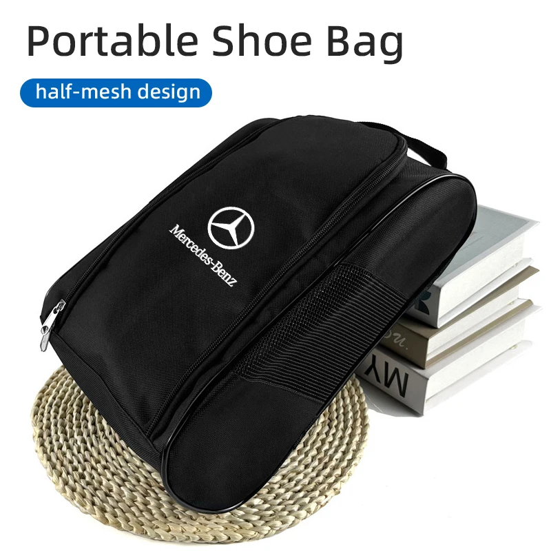 Car Logo Sneaker Storage Bag Travel Outing Shoe Storage Tool For Mercedes Benz AMG W204 W203 W205 W211 W212 W213 W201 W210 W124