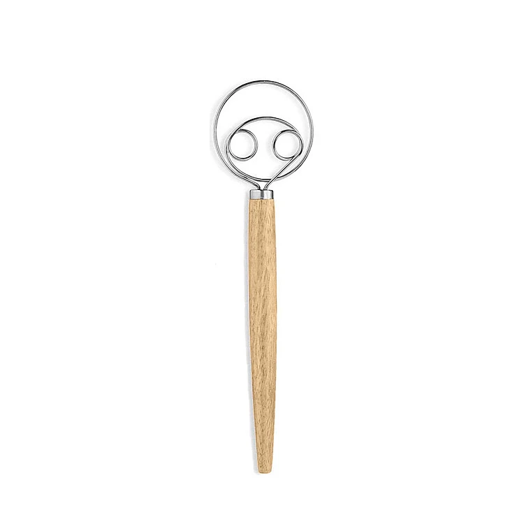 Batidor de masa grande con mango de madera, batidor danés, mezclador manual de masa para pan, batidor de cocina, batidor manual de huevos, herramientas y accesorios de repostería