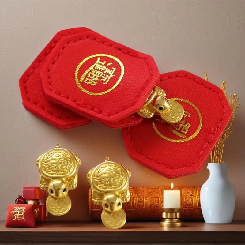 Fengshui Lucky Turtle Wallet Charm Money-biting Turtle Ornaments Decor For Longevity Protection & Financial Stability