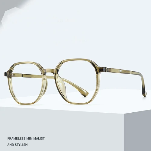 Imagen 2 del producto BCLEAR-Montura de anteojos TR90 para hombre y mujer, lentes ópticas graduadas Retro para miopía, montura polígono Simple, ligera y cómoda, 2024