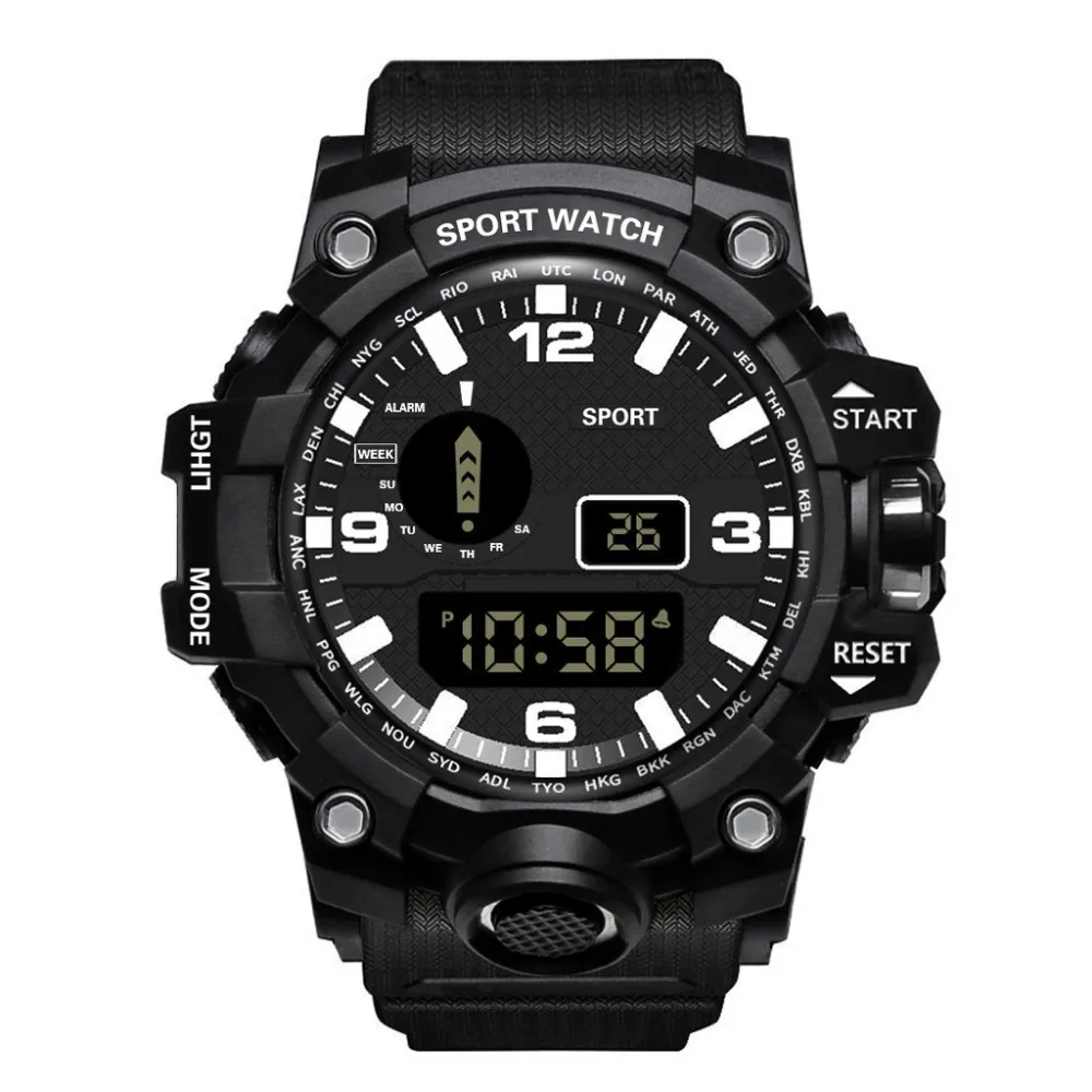 Men's LED Digital Watch Men Sport Watches Fitness Electronic Watch Multifunction Sports Watches Clock Kids Gifts