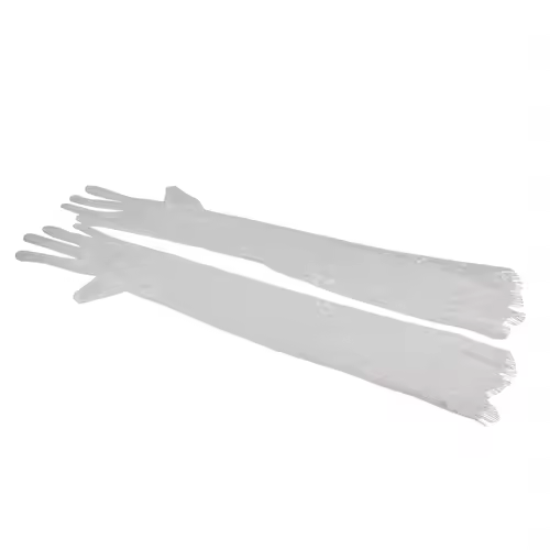 WG054 Wedding Bridal Long Gloves Eyelash Edge Lace Appliqed Finger Bride Handschuh White Gloves Women Prom Opera Gloves - Image 6